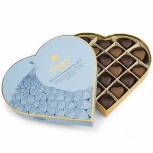 Luxe hartvorm geschenkverpakking kartonnen doos